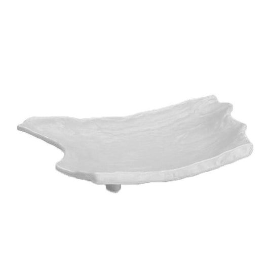 Zicco K-9750 Taş Model Melamin Teşhir Tabağı, 23, 5x36.5 cm, Beyaz