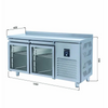 Iceinox Tezgah Tip Buzdolabı - 2 Cam Kapılı - 150x60x85 Cm