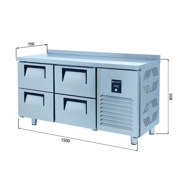 Iceinox Tezgah Tip Buzdolabı - 4 Çekmeceli - CTS 330 CR 2DX2