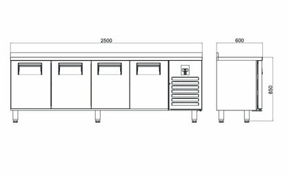 Counter Type No Frost - 4 Doors - CTS 560 N