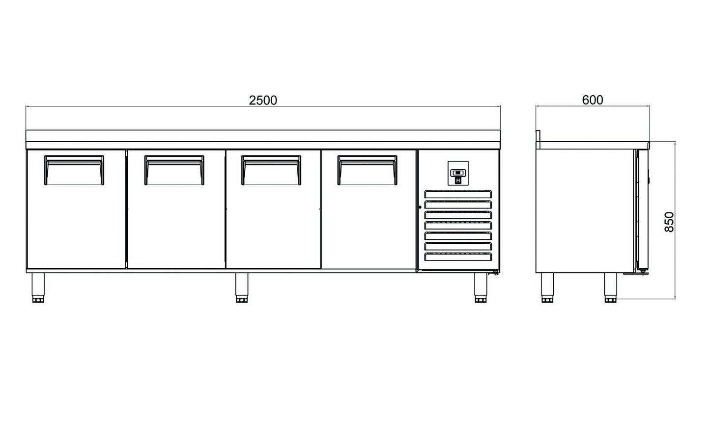 Counter Type No Frost - 4 Doors - CTS 560 N CR