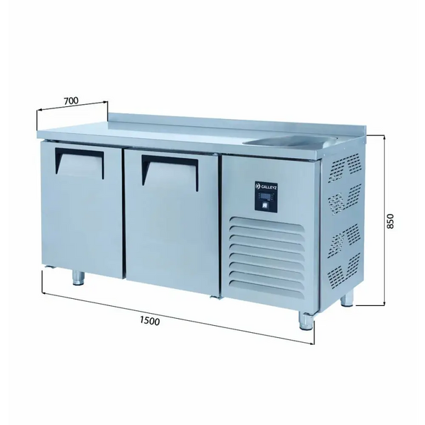 Iceinox Tezgah Tip Evyeli Buzdolapları - 2 Kapılı CTS 330 CR-S