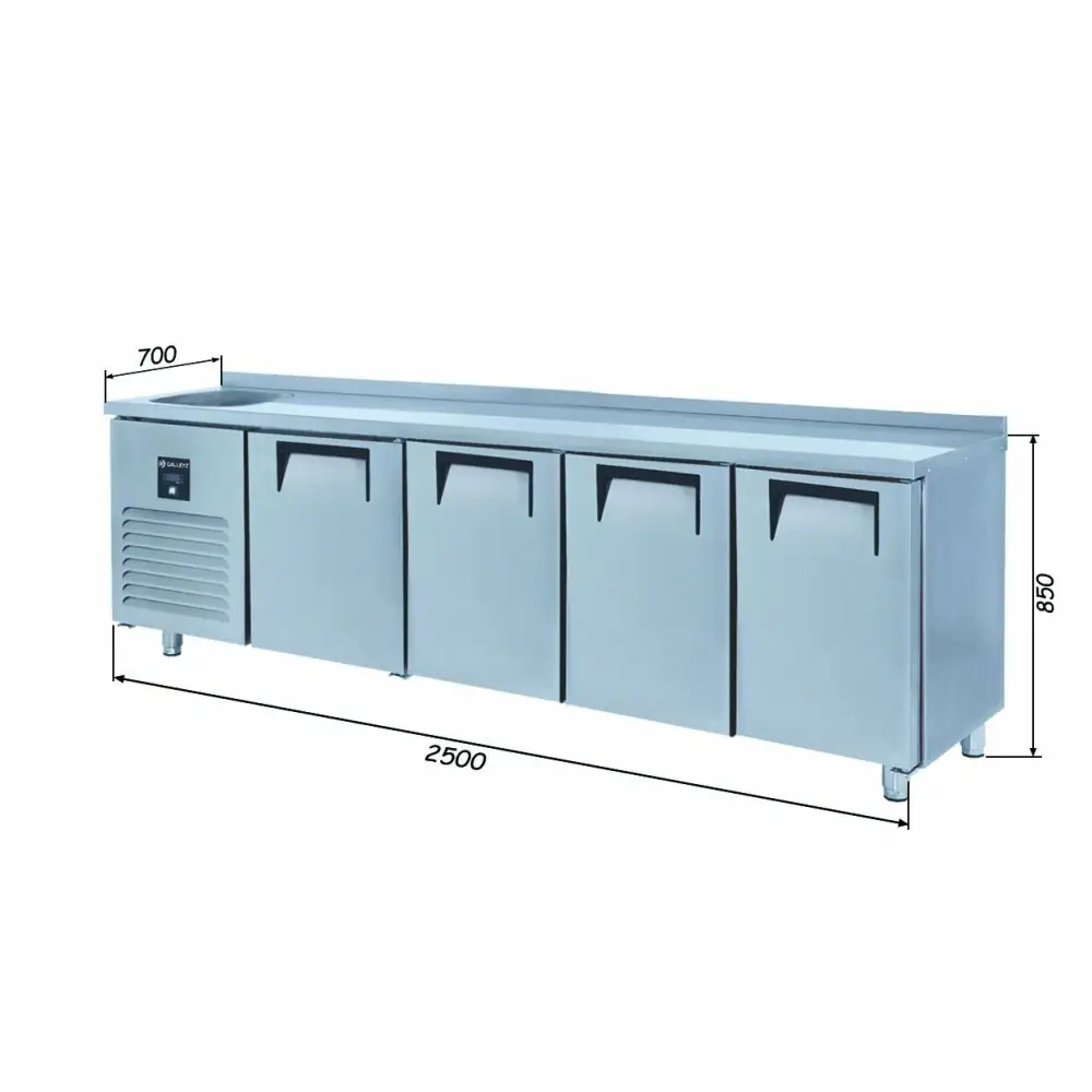 Tezgah Tip Evyeli Buzdolapları- 4 Kapılı CTS 650 CR-S