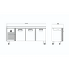Iceinox Tezgah Tip Evyeli GN Buzdolapları - 3 Kapılı - CTS 515 S