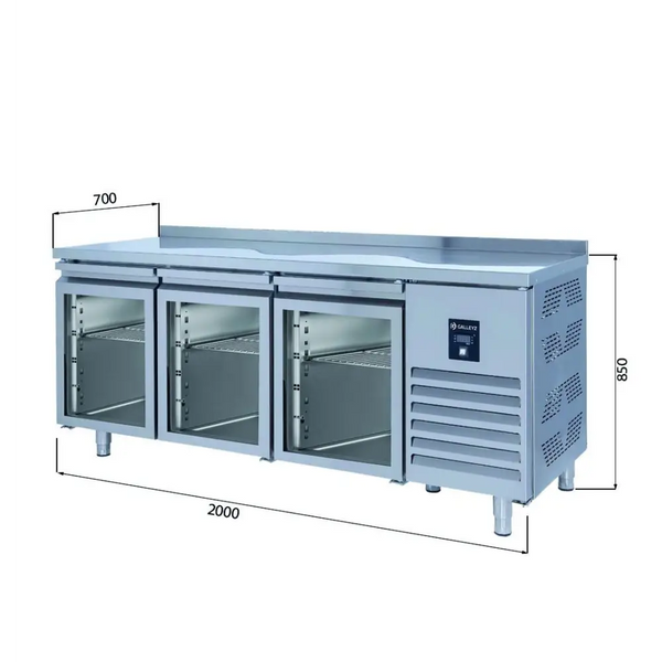 Iceinox Tezgah Tip GN Buzdolapları - 3 Cam Kapılı - CTS 515 CR-UG