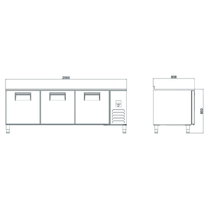 Counter Type Patisserie Freezer - 40x60 Cm Tray Capacity