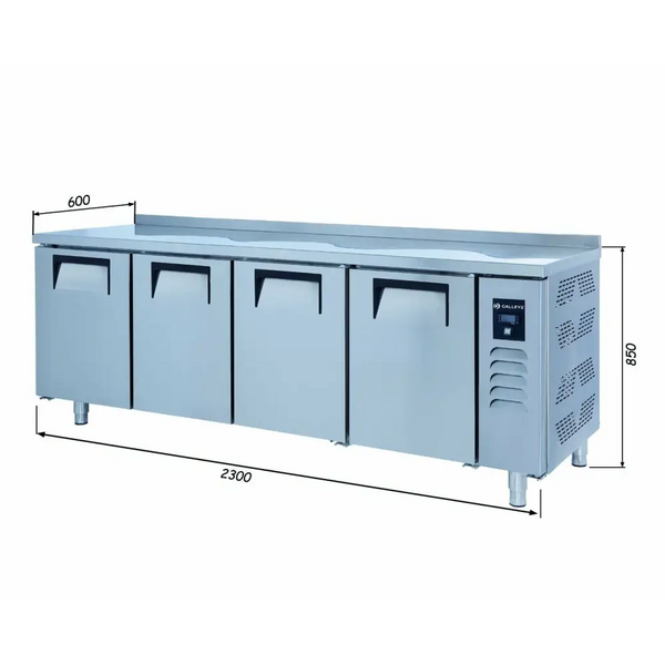 Iceinox Tezgah Tip Slim Buzdolabı - 4 Kapılı - 230x60x85 Cm