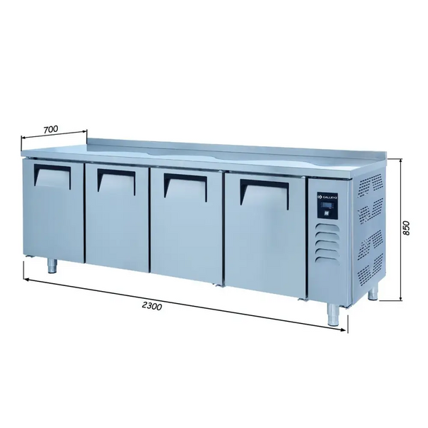 Iceinox Tezgah Tip Slim Buzdolabı - 4 Kapılı - 230x70x85 Cm