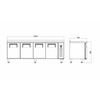 Iceinox Tezgah Tip Slim Buzdolabı - 4 Kapılı - 230x70x85 Cm