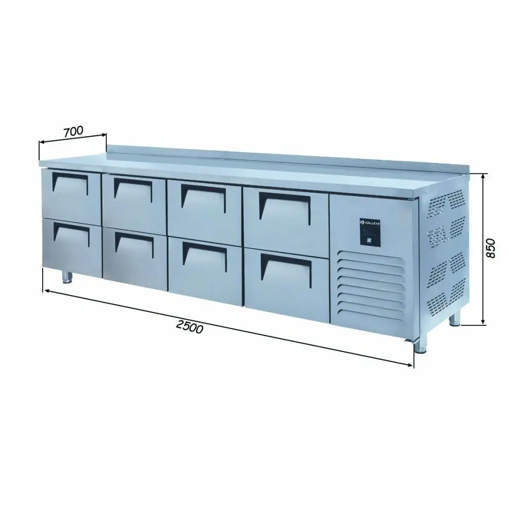 Tezgah Tipi Buzdolabı - 8 Çekmeceli - CTS 650 CR 2Dx4