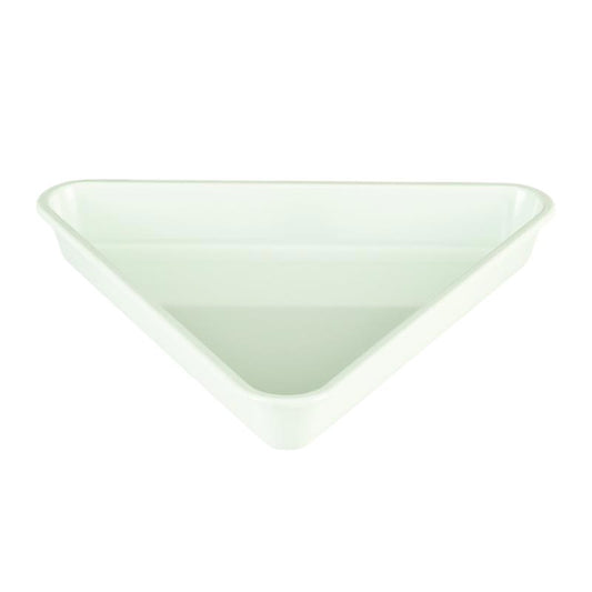 Zicco K-1107 Üçgen Model Melamin Teşhir Tabağı, 40x6 cm, Beyaz