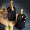 Vacu Vin 38864606 Aktif Esnek Şarap ve Şampanya Soğutucu Artico, Siyah Limited Edition