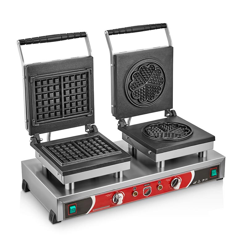 SilverInox 2148CK Çiçek+Kare Model Waffle Makinesi, Çiftli, Elektrikli