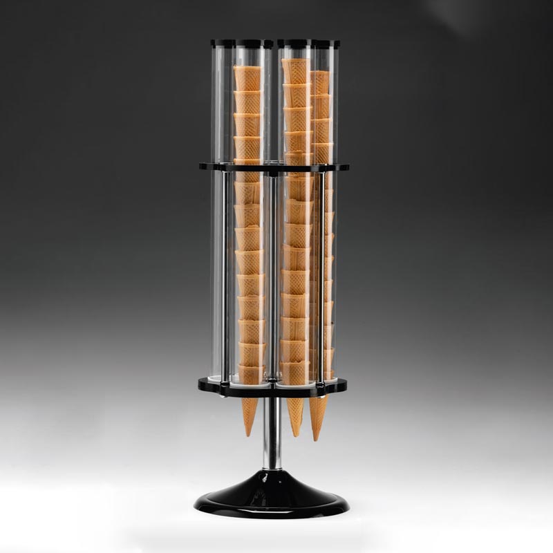 Zicco ZCP-802 Polikarbonat Döner Dondurma Külah Standı, 6'lı, 24x78 cm