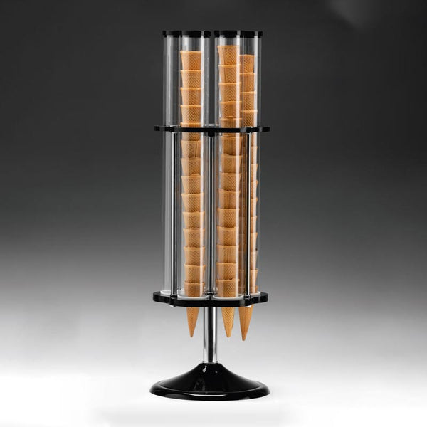 Zicco ZCP-802 Polikarbonat Döner Dondurma Külah Standı, 6'lı, 24x78 cm