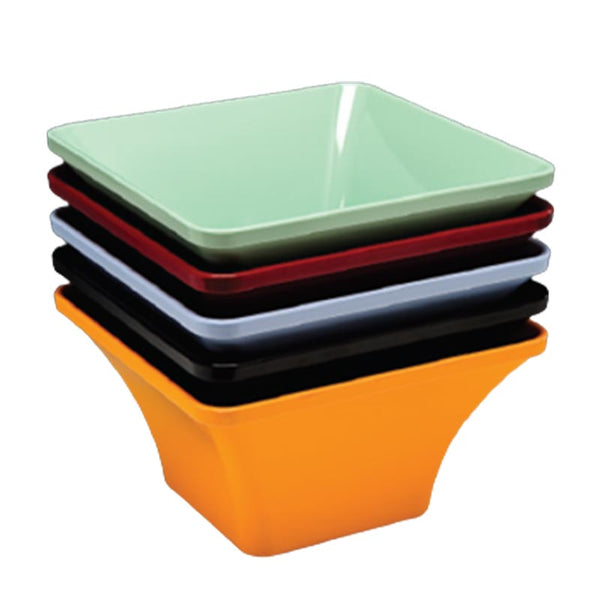 Zicco K-1407 Melamin Köşeli Kase, 27x27x14.5 cm, Mavi