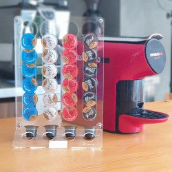 Zicco ZCP-839 Akrilik Kapsül Kahve Standı, 56 Kapsül Kapasiteli, 20x28 cm