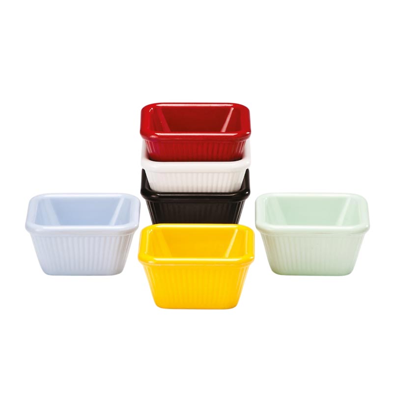 Zicco K-5006 Köşeli Mini Sosluk Reçellik, 7x3 cm, Beyaz