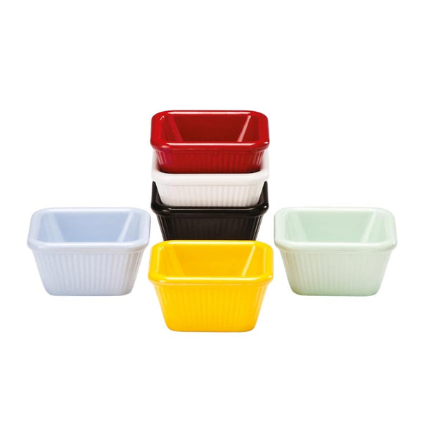 Zicco K-5006 Köşeli Mini Sosluk Reçellik, 7x3 cm, Beyaz