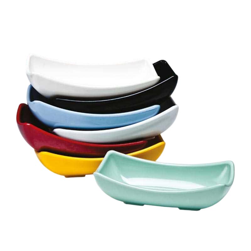 Zicco K-2026 Melamin Mini Teşhir Kasesi, 6.5x14x4 cm, Siyah