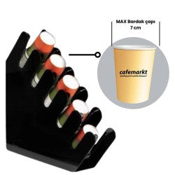 Zicco ZCP-847 Akrilik Karton Bardak Standı, 38.5x8x42 cm
