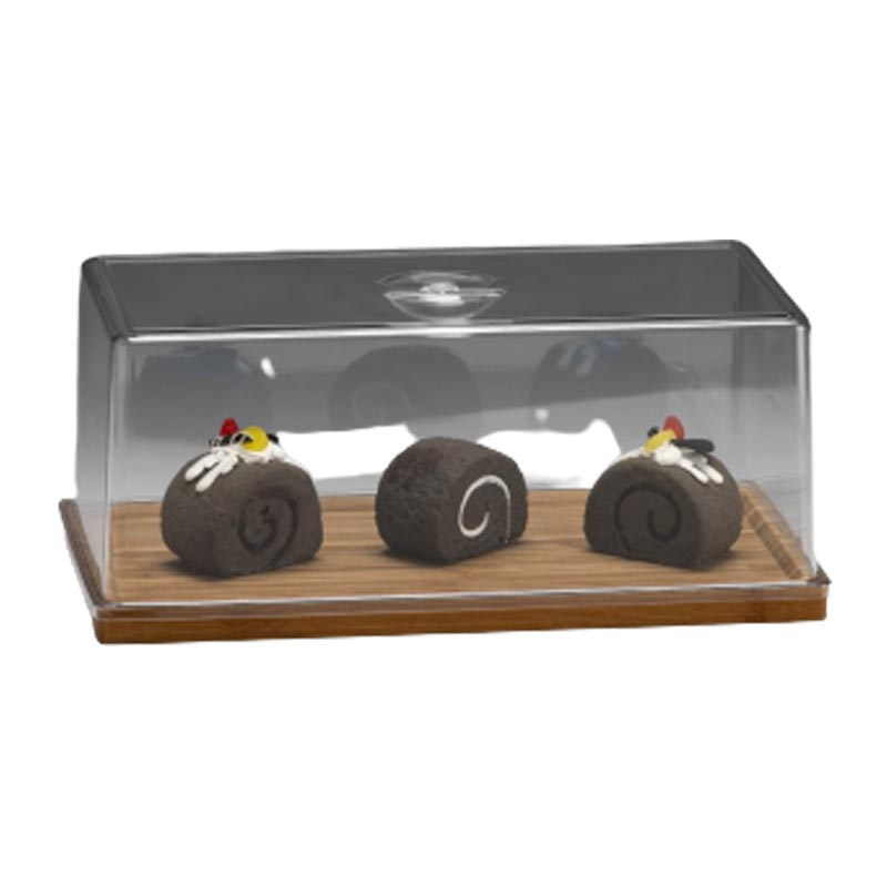 Zicco ZCP-852 Polikarbon Kapaklı Bambu Fanus,18x35x15 cm