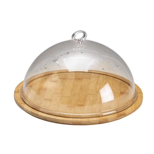 Zicco ZCP-858 Bambu Altlı Akrilik Kapaklı Fanus, 33x16 cm