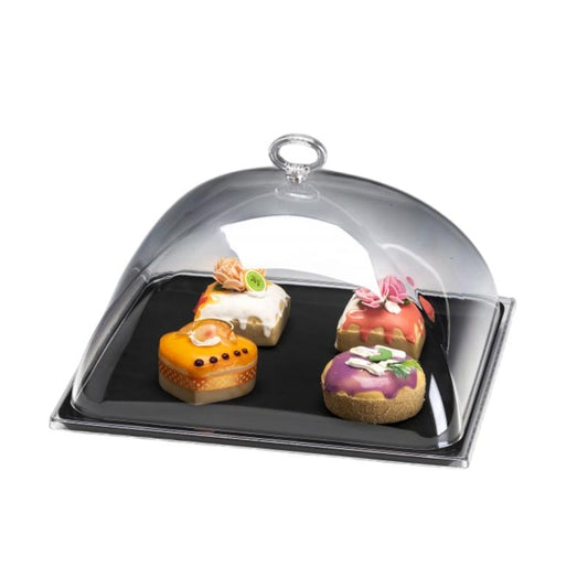 Zicco ZCP-862 Polikarbon Kapaklı Melamin Altlı Muhafaza Kabı, 30x30 cm, Siyah