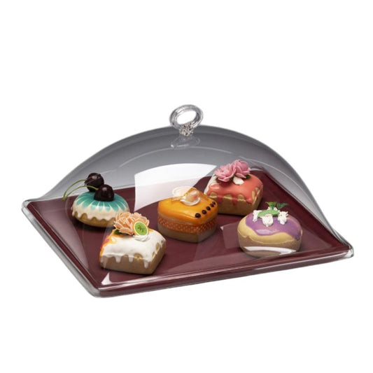 Zicco ZCP-864 Akrilik Kapaklı Melamin Altlı Muhafaza Kabı, 27x33 cm, Kırmızı